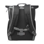 Sac à dos roll-up en polyester recyclé imperméable pour PC 15” couleur noir deuxième vue arrière