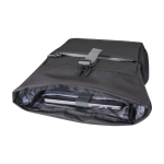 Sac à dos roll-up en polyester recyclé imperméable pour PC 15” couleur noir troisième vue