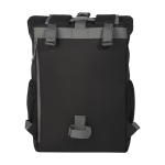 Sac à dos roll-up en polyester recyclé imperméable pour PC 15” couleur noir quatrième vue