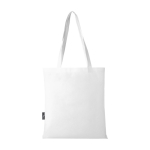Sac à provisions en polyester recyclé avec anses 80g/m² couleur blanc deuxième vue arrière