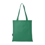 Sac à provisions en polyester recyclé avec anses 80g/m² couleur vert deuxième vue arrière