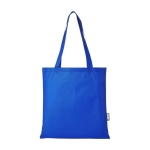 Sac à provisions en polyester recyclé avec anses 80g/m² couleur bleu roi deuxième vue frontale