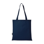 Sac à provisions en polyester recyclé avec anses 80g/m² couleur bleu marine deuxième vue arrière