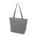 Sac fourre-tout en polyester recyclé à compartiment principal zippé couleur gris