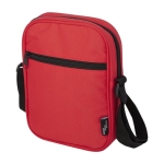 Sacoche en polyester recyclé déperlant avec poches couleur rouge