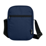 Sacoche en polyester recyclé déperlant avec poches couleur bleu marine deuxième vue frontale