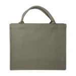 Sac à provisions en coton recyclé résistant 500 g/m² couleur vert deuxième vue frontale
