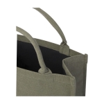 Sac à provisions en coton recyclé résistant 500 g/m² couleur vert vue détail 1