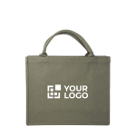 Sac à provisions en coton recyclé résistant 500 g/m² avec zone d'impression