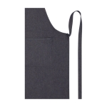 Tablier en coton recyclé style jean avec poches 320 g/m² couleur bleu jean vue détail 1