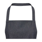 Tablier en coton recyclé style jean avec poches 320 g/m² couleur bleu jean vue détail 2