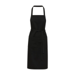 Tablier en denim de coton recyclé avec poches 320 g/m² couleur noir