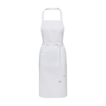Tablier en denim de coton recyclé avec poches 320 g/m² couleur blanc