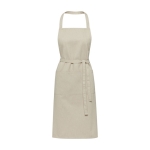 Tablier en denim de coton recyclé avec poches 320 g/m² couleur ivoire