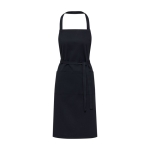 Tablier en denim de coton recyclé avec poches 320 g/m² couleur bleu marine