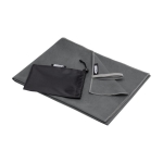 Serviette de sport ultralégère en polyester et nylon 200 g/m² couleur gris