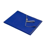 Serviette de sport ultralégère en polyester et nylon 200 g/m² couleur bleu roi deuxième vue