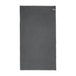 Serviette de sport en polyester recyclé à séchage rapide 200 g/m² couleur gris deuxième vue frontale