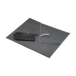 Serviette de sport en polyester recyclé à séchage rapide 200 g/m² couleur gris