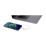 Câble de charge et de transfert de données multifonction couleur blanc cinquième vue