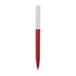 Stylo en plastique recyclé de divers coloris à encre noire couleur rouge