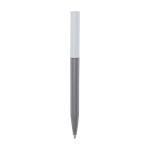 Stylo en plastique recyclé de divers coloris à encre noire couleur gris