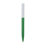 Stylo en plastique recyclé de divers coloris à encre noire couleur vert