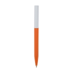 Stylo en plastique recyclé de divers coloris à encre noire couleur orange