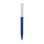 Stylo en plastique recyclé de divers coloris à encre noire couleur bleu roi