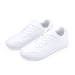 Baskets blanches en polyester avec lacets assortis taille 38  troisième vue