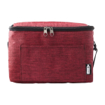 Sac isotherme en polyester pour 6 canettes avec sangle ajustable couleur rouge première vue