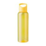 Gourde pour eau froide en RPET à bouchon anse en silicone 500ml couleur jaune première vue
