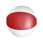 Ballon de plage en PVC bicolore, coloris au choix couleur rouge première vue