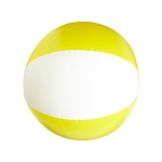 Ballon de plage en PVC bicolore, coloris au choix couleur jaune deuxième vue
