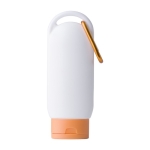 Crème solaire protection SPF 30 à mousqueton et bouchon assorti 60ml couleur orange première vue
