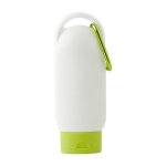 Crème solaire protection SPF 30 à mousqueton et bouchon assorti 60ml couleur vert clair première vue