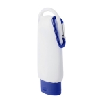 Crème solaire protection SPF 30 à mousqueton et bouchon assorti 60ml couleur bleu ultramarine troisième vue