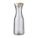 Grande bouteille en verre avec bouchon en liège 1 L couleur transparent deuxième vue