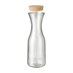 Grande bouteille en verre avec bouchon en liège 1 L couleur transparent troisième vue