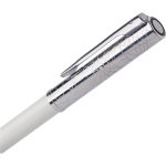 Stylo de luxe en acier inoxydable avec encre bleue Waterman troisième vue