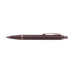 Stylo en métal monochrome à bouton clic et encre bleue Parker couleur bordeaux troisième vue