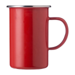 Mug métal émaillé au design vintage et 550ml Big Metal couleur rouge première vue