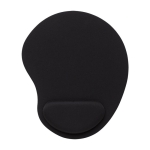 Tapis de souris en mousse avec repose-poignet couleur noir première vue