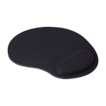 Tapis de souris en mousse avec repose-poignet couleur noir deuxième vue