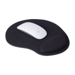 Tapis de souris en mousse avec repose-poignet couleur noir troisième vue