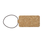 Etiquette de bagage en liège personnalisé avec logo Cork couleur marron première vue