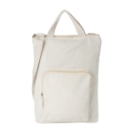 Sac en coton avec poche frontale et bandoulière 340 g/m² couleur kaki première vue