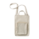 Sac en coton avec poche frontale et bandoulière 340 g/m² couleur kaki troisième vue