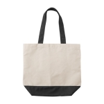 Sac en coton de couleur assortie avec poche intérieure 280 g/m² couleur noir première vue