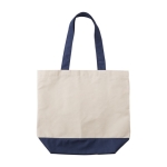 Sac en coton de couleur assortie avec poche intérieure 280 g/m² couleur bleu deuxième vue